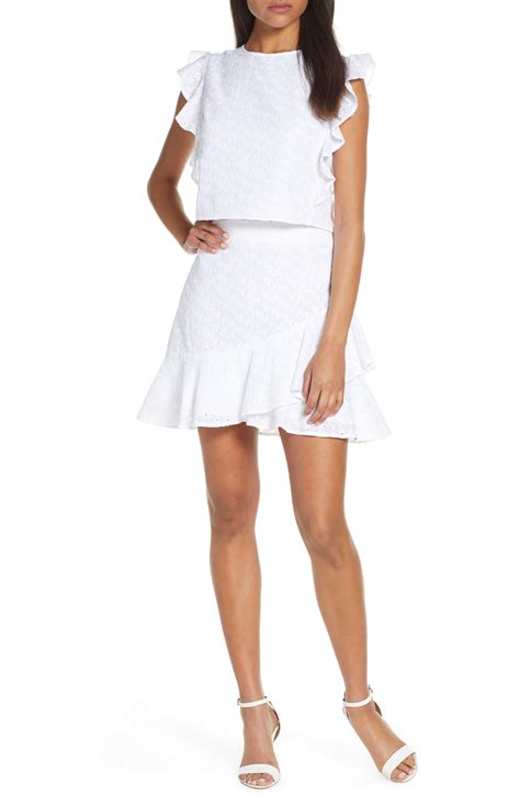 Lilly Pulitzer Lilly Pulitzer Alpinia Eyelet Two Piece Dress In White