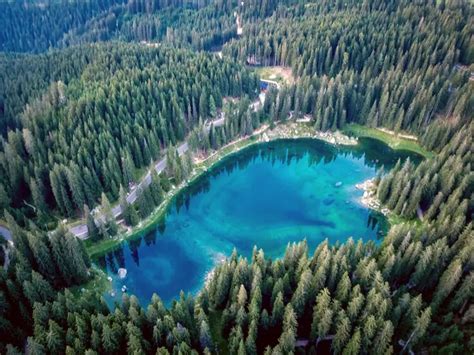 Lago Di Carezza Karersee A Beautiful Lake In South Tyrol Backpack