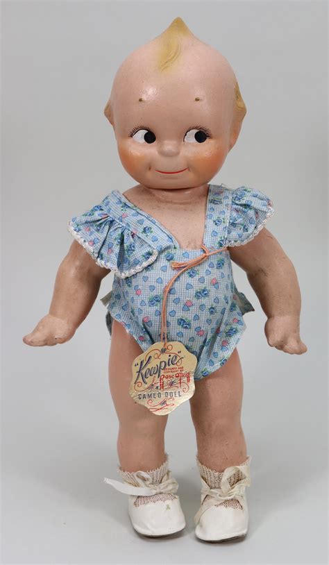 A Rose Oneill Cameo Composition Kewpie Doll 1930s With Painted Side