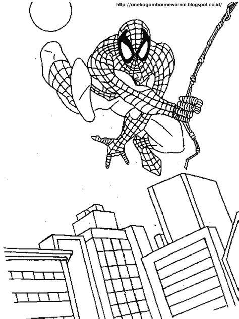 Gambar Mewarnai Spider Man Untuk Anak Paud Dan Tk