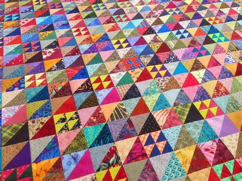 Fabadashery Half Square Triangle Hst Scrappy Quilt