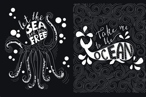 Sea Lettering Quote In Illustration By Mio Buono On Creativemarket