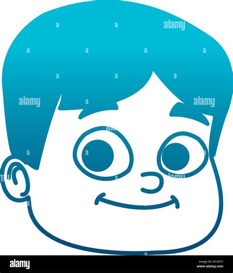 Cute Boy Face Cartoon Stock Vector Image And Art Alamy