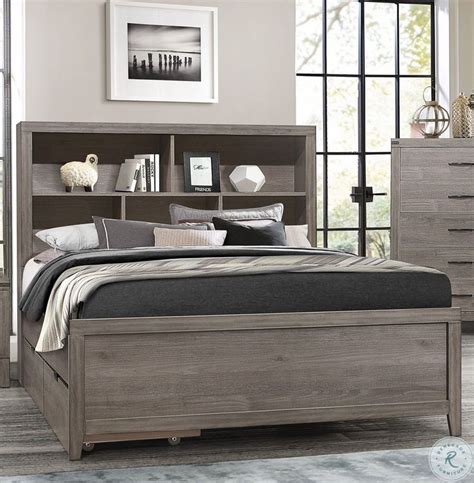 Woodrow Gray Queen Platform Bed Bed Furniture Design Full Bed With