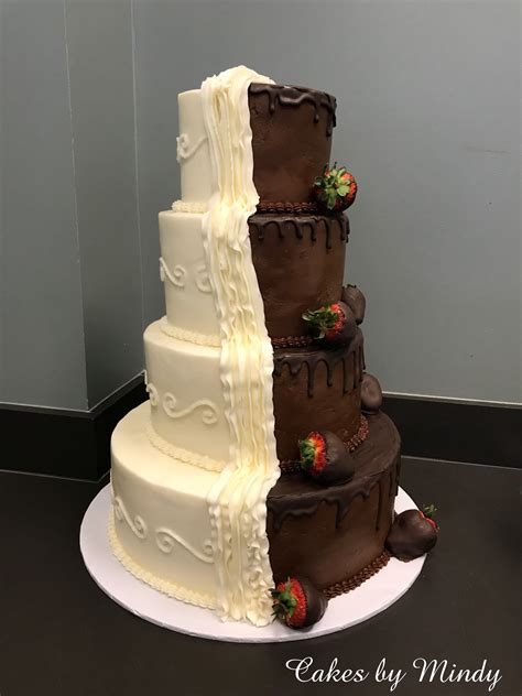 Chocolate And Vanilla Wedding Cake 6 8 10 And 14