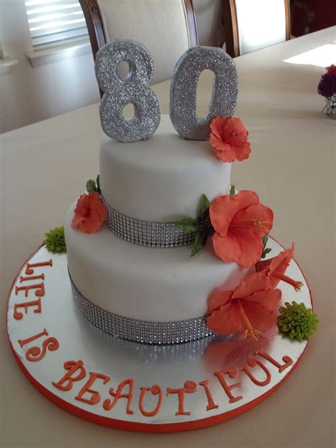 80th Birthday Cake I Made For A Friendneighbor 80 Birthday Cake