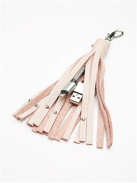 Leather Keychain Iphone Charger American Made Statement
