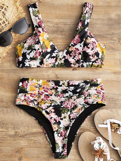 Sexy Bikinis Women Swimsuit 2018 Summer Beach Wear Bikini Set Push Up Floral Print Swimwear