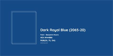 Benjamin Moore Dark Royal Blue 2065 20 Paint Color Codes Similar