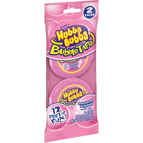 Hubba Bubba Original Bubble Gum Tape 2 Ounce 2 Packs