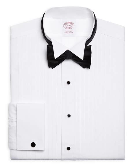 Brooks Brothers Regent Fit Ten Pleat Wing Collar Formal Tuxedo Shirt In