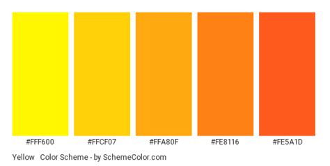 Yellow And Orange Gradient Color Scheme Orange