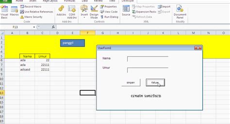 Tutorial Excel Vba Membuat Form Entry Data Sederhana Berikut Contoh