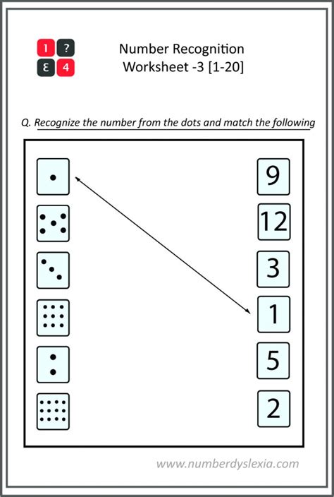 Recognising Numbers To 20 Worksheet