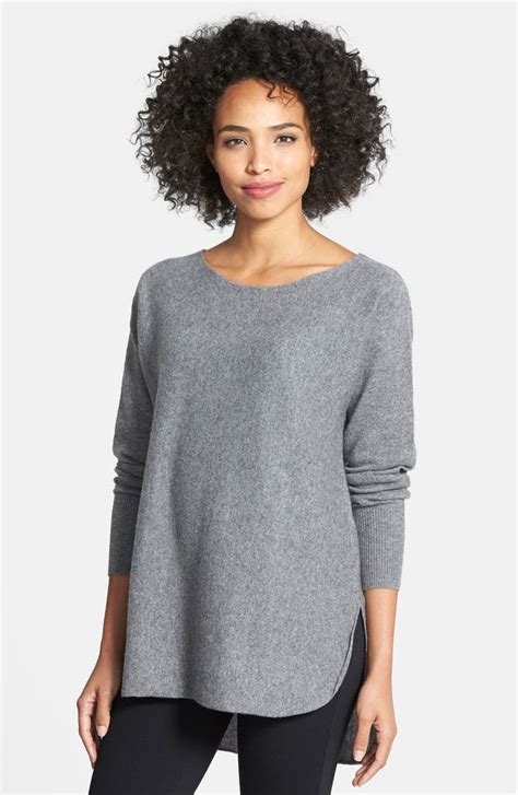 Halogen Cashmere Shirttail Sweater Regular And Petite Nordstrom
