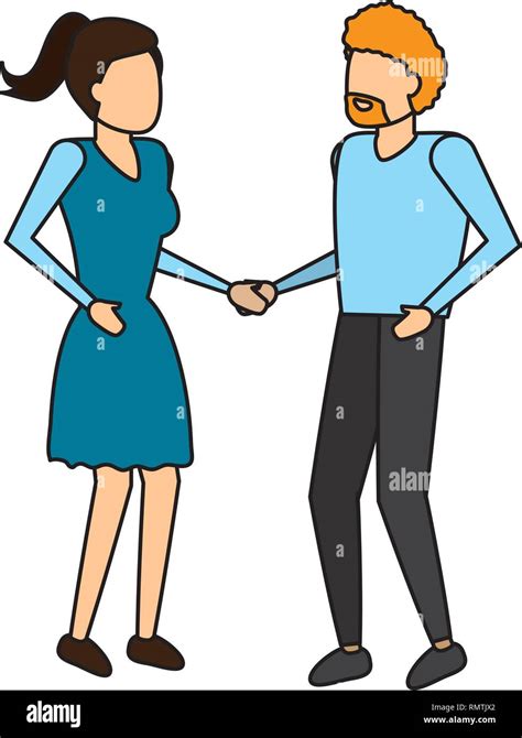 Man And Woman Holding Hands Stock Vector Image And Art Alamy