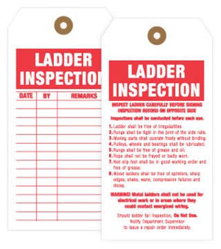 An spcc plan is a document that conveys exactly what your facility will do if an oil spill occurs, demonstrating to the epa that you are prepared for such an incident. ladder inspection tag | Printed Tags