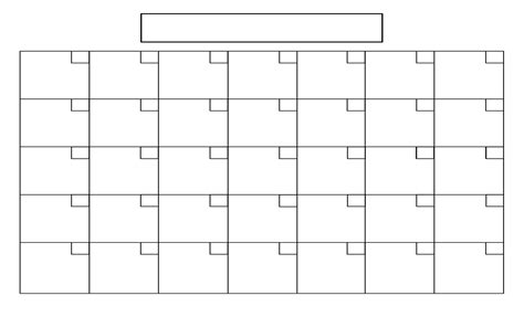 Blank Calendar Grid Printable Calendar Template Printable