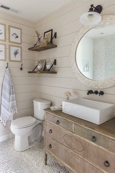 21 modern farmhouse style bathrooms for a rustic shabby chic look cottage style bathrooms