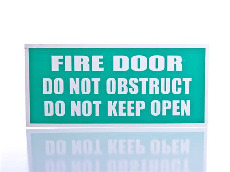 Sign Fire Door Do Not Keep Open Green Ffs