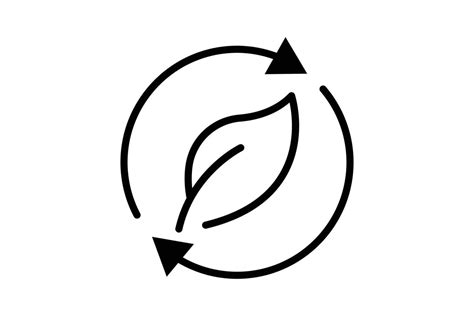 Sustainable Icon Illustration Arrow Icon With Leaf Icon Related To
