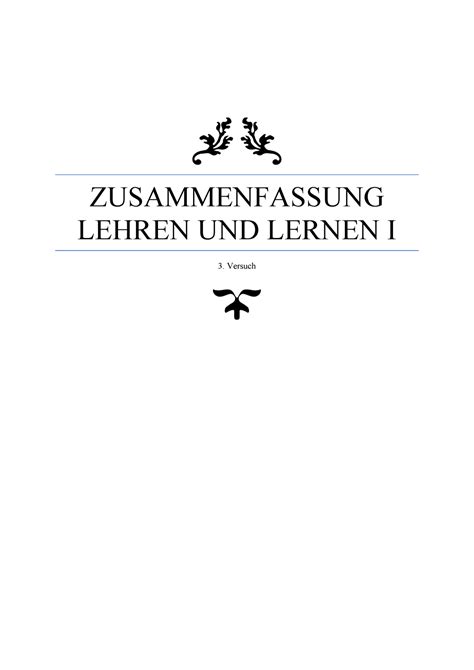 Zusammenfassung Lu L1 Pdf Fassung Vom 24 ZUSAMMENFASSUNG LEHREN UND