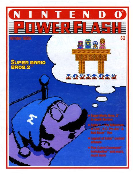 Super Mario Bros 2 On The Cover Of Nintendo Power Flash Magazine Issue