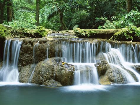 Tropical Waterfall Thailand Desktop Hd Wallpapers