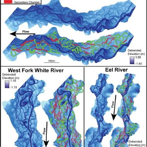 Floodplain Channel Mapping For Three Different Floodplains Green