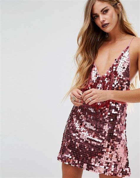 Large Disc Sequin Cami Dress By Motel Dress By Motel Sequin