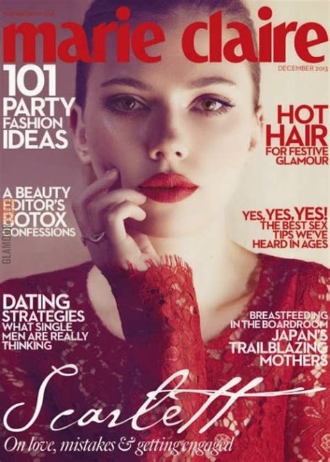 Scarlett Johansson Marie Claire Uk Magazine December 2013 Magazine