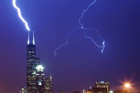Lightning Strikes The Willis Tower Photography By Nick Suydam