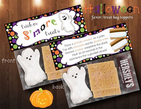 Halloween Smores Treat Bag Toppers Diy Birthday Halloween Party