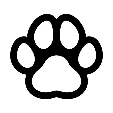 Paw Prints Bold Line and Silhouette Paw Dog SVG Paw Cat - Etsy Australia