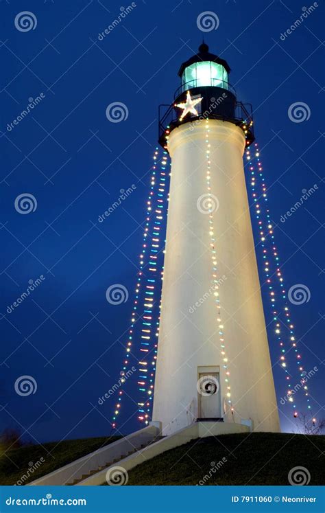 Christmas Lighthouse Stock Photo Image Of Historical 7911060