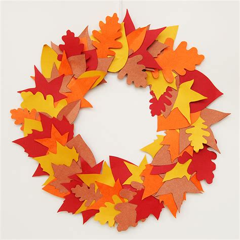 Leaf Wreath Craft For Kids