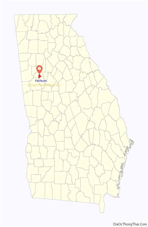 Map Of Fairburn City Georgia