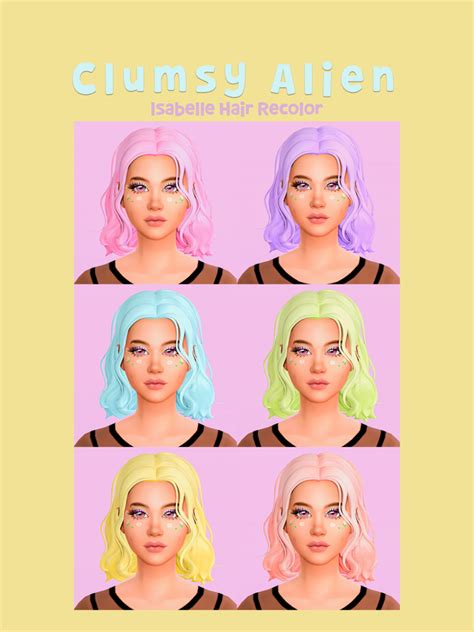 Aurora Hair Mint Hair Kawaii Hairstyles Sims 4 Mods Clothes Sims 4