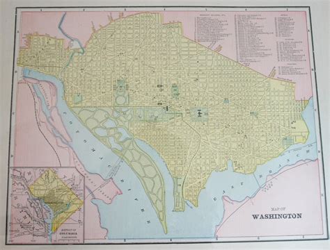 Iliffs Imperial Atlas Of The World Map Of Washington Dc By John W