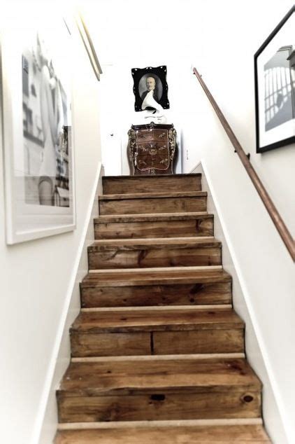 Eclectic Hall By Jamie Laubhan Oliver Barn Wood Stairs Diy Staircase
