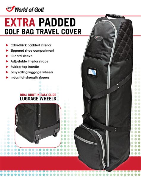 Premium Wheeled Golf Bag Travel Cover Jandm Golf Inc