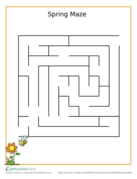 Free Spring Maze Printable