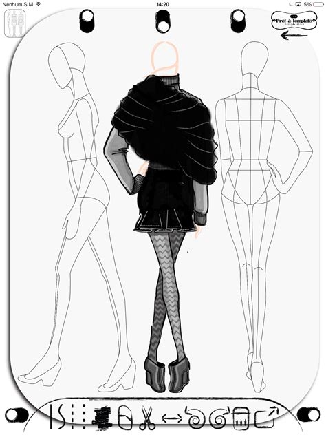 The first app from kim kardashian west's craze company, screenshop, is exactly for those screenshots. Fashion Sketch App Pret -à- Template (Free Download ...