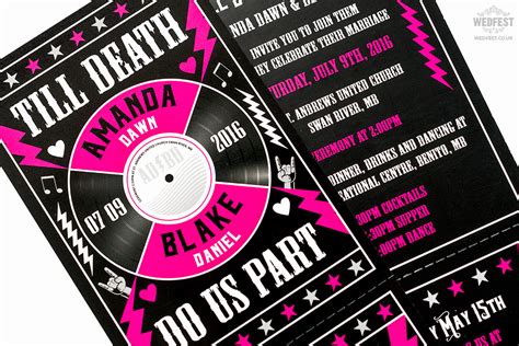 So part is a verb in here. Till Death Do Us Part Rock n Roll Wedding Invites | WEDFEST
