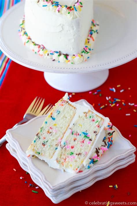Half Birthday Cake Homemade Funfetti Cake Celebrating Sweets