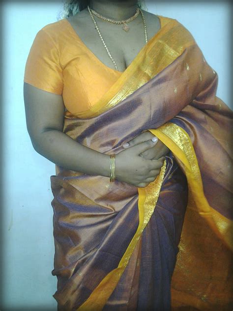 Andhamina Bhamalu Velvet Saree Aunty