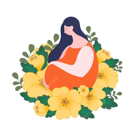 만화 임신 어머니 여자 그림 바람 손으로 그린 투명 바닥 장식 패턴 장식 패턴 어머니의 날 귀여운 Png 일러스트 및 Psd 이미지 무료 다운로드 Pngtree