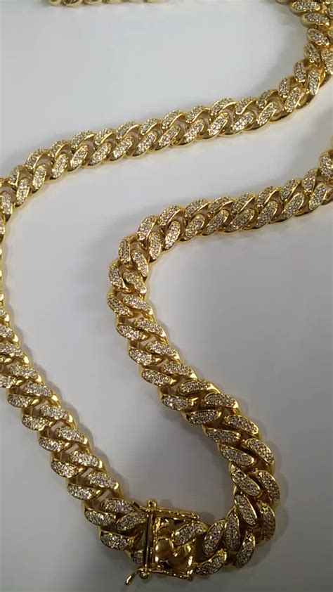 Iced Out Hip Hop 18k Gold Plated Dubai Cuban Link Chains Men Buy Men