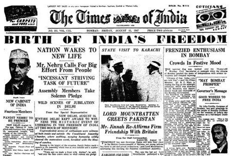 Then at 12:02 a.m., on 15 august 1947 india became a sovereign and democratic nation. 15th August 1947: The newspaper headlines | Deccan Herald