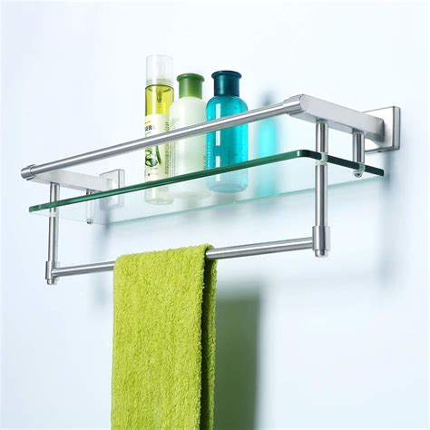 Comparison shop for bathroom glass shelves home in home. Sayayo Tempered Glass Shelf Square Bathroom Shelf with ...